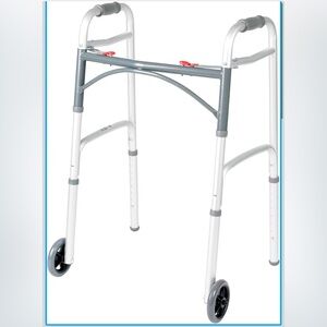 Drive medical Deluxe folding walker two button with 5” Wheels